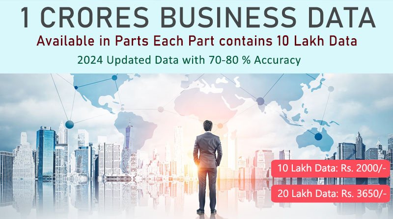 ALL INDIA BUSINESS DATABASE, CORPORATE COMPANIES DATABASE, B2B COMPANIES DATABASE, SME COMPANIES, MEDIUM LEVEL COMPANY DATA, PRIVATE LIMITED COMPANY DATABASE, IT COMPANIES DATABASE, MANUFACTURER, DEALERS, WHOLESALER, EXPORTERS, IMPORTERS, AGENTS DATABASE